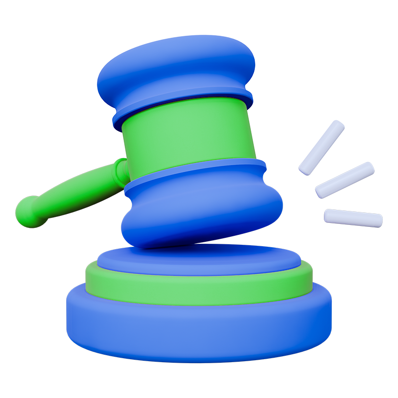 Gavel 3D Graphic